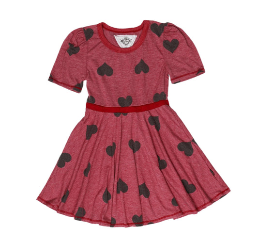 Swing Dress (Heart-Print Pattern)