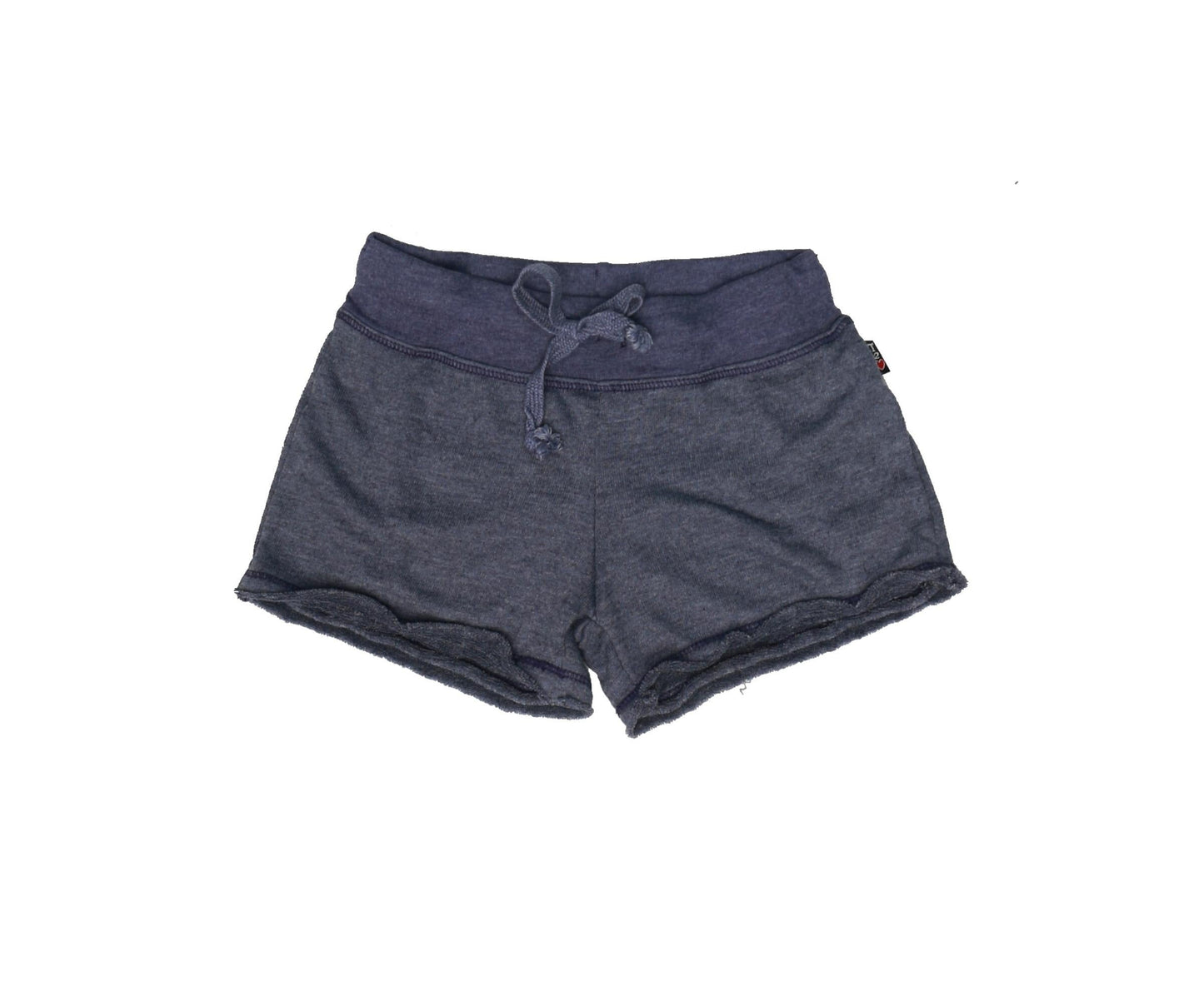 Raw-Edged Shorts with Back Pocket
