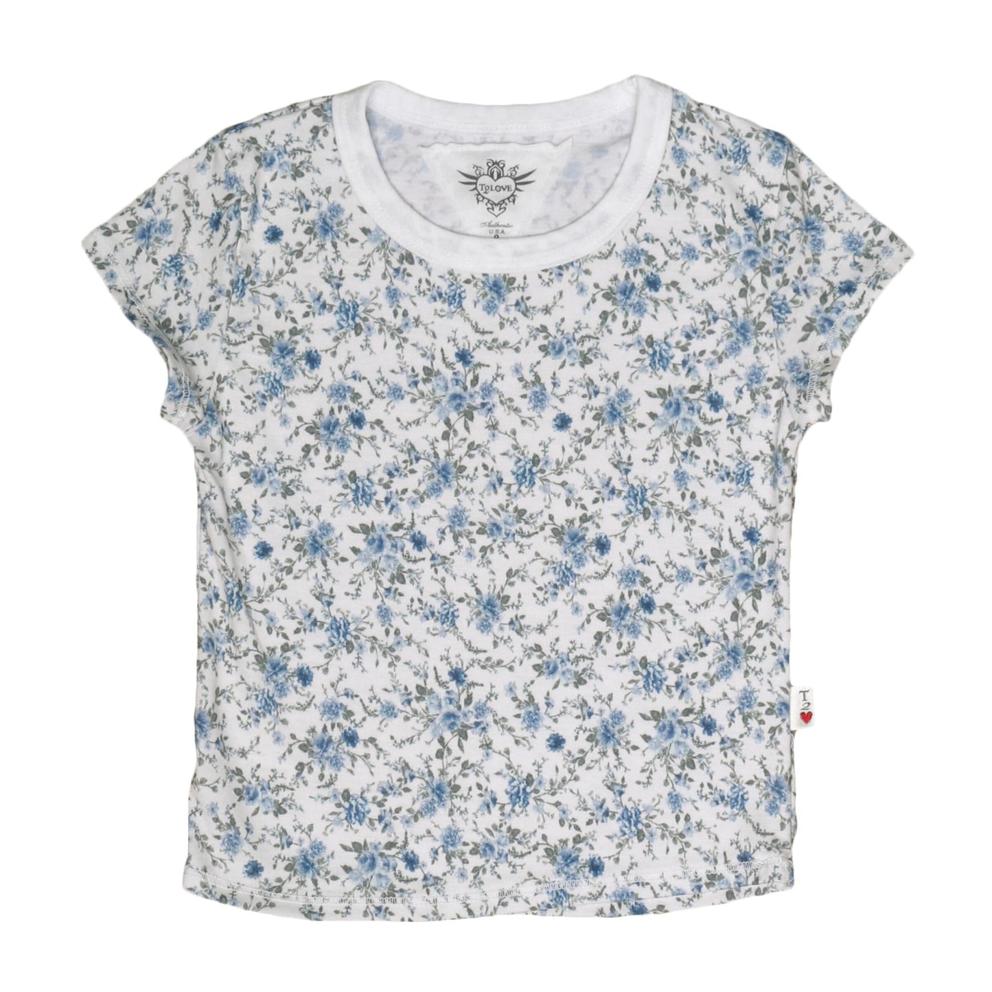 Signature Cap Sleeve Tee (Ditzy Florals Pattern)