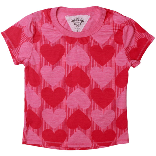 Signature Cap Sleeve Tee (Hearts Pattern)