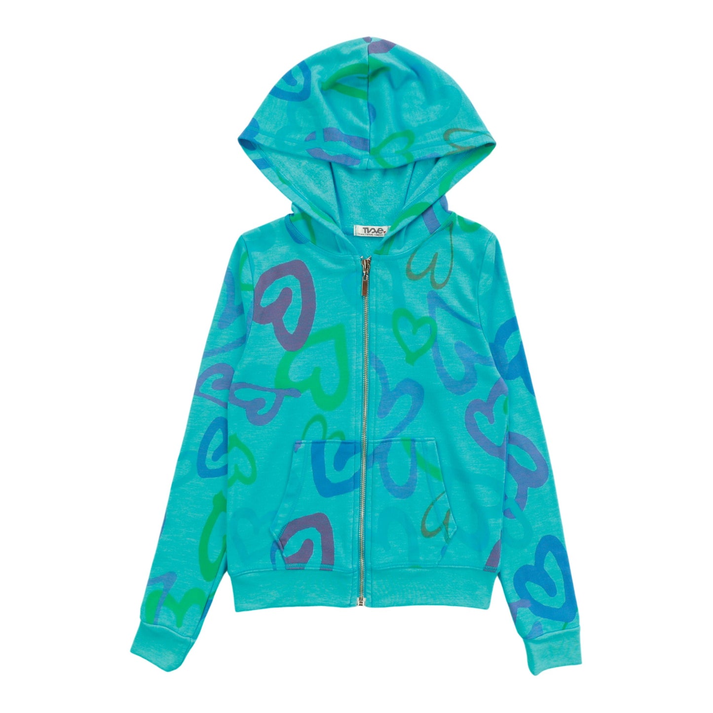 Hooded Jacket (Mixed Hearts Pattern)