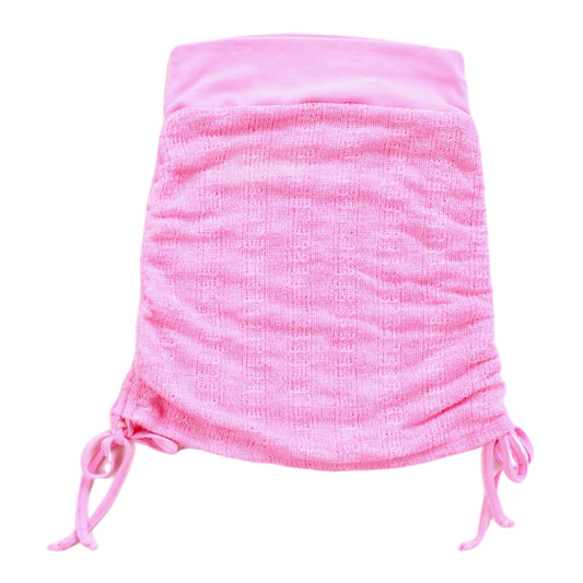 Gathered-Side Tie Skirt