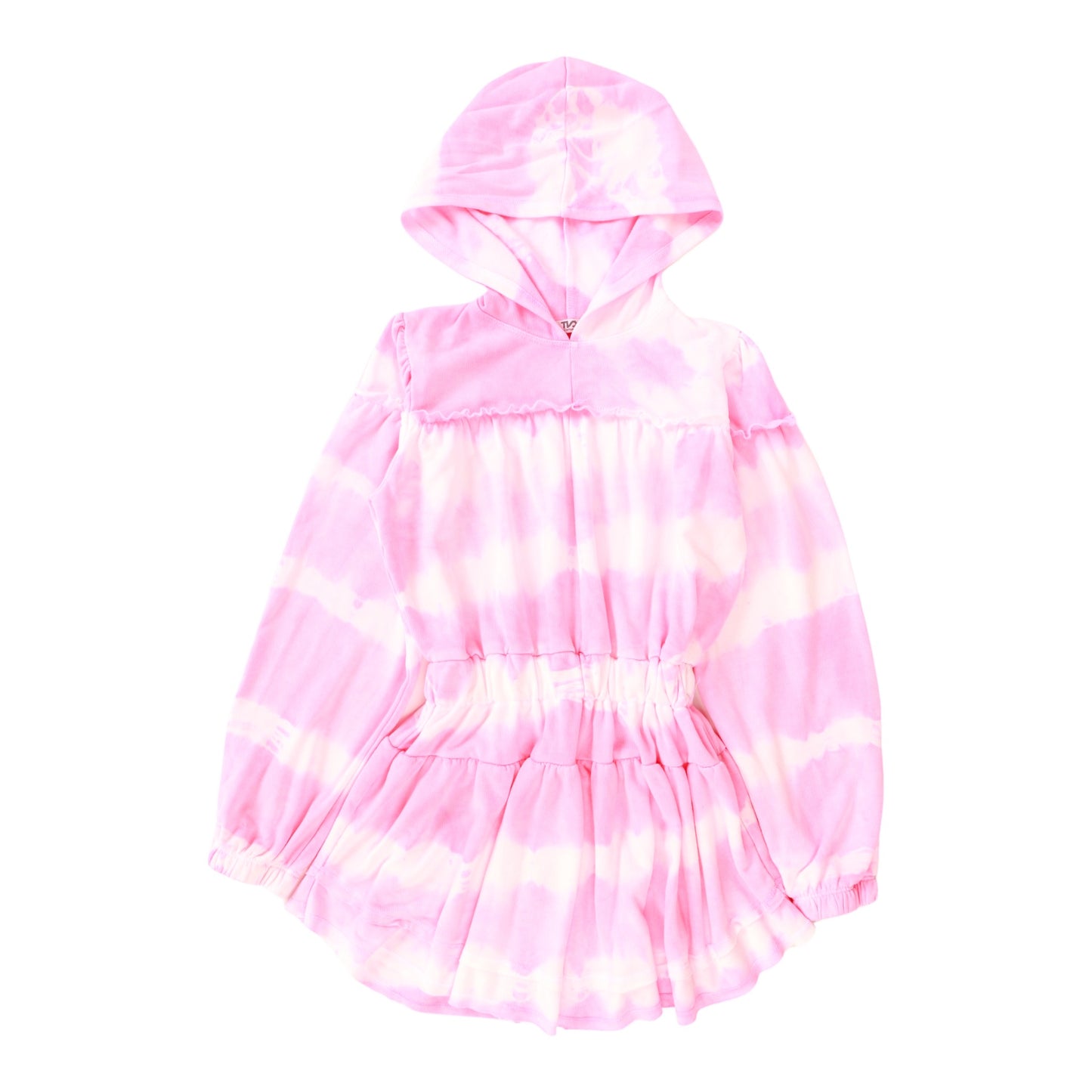 Hooded Dress (Pink Tie-Dye)