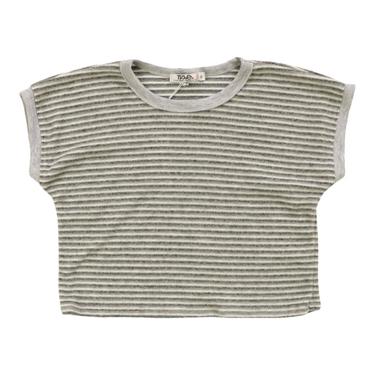 Relaxed Top (Gray Stripes)