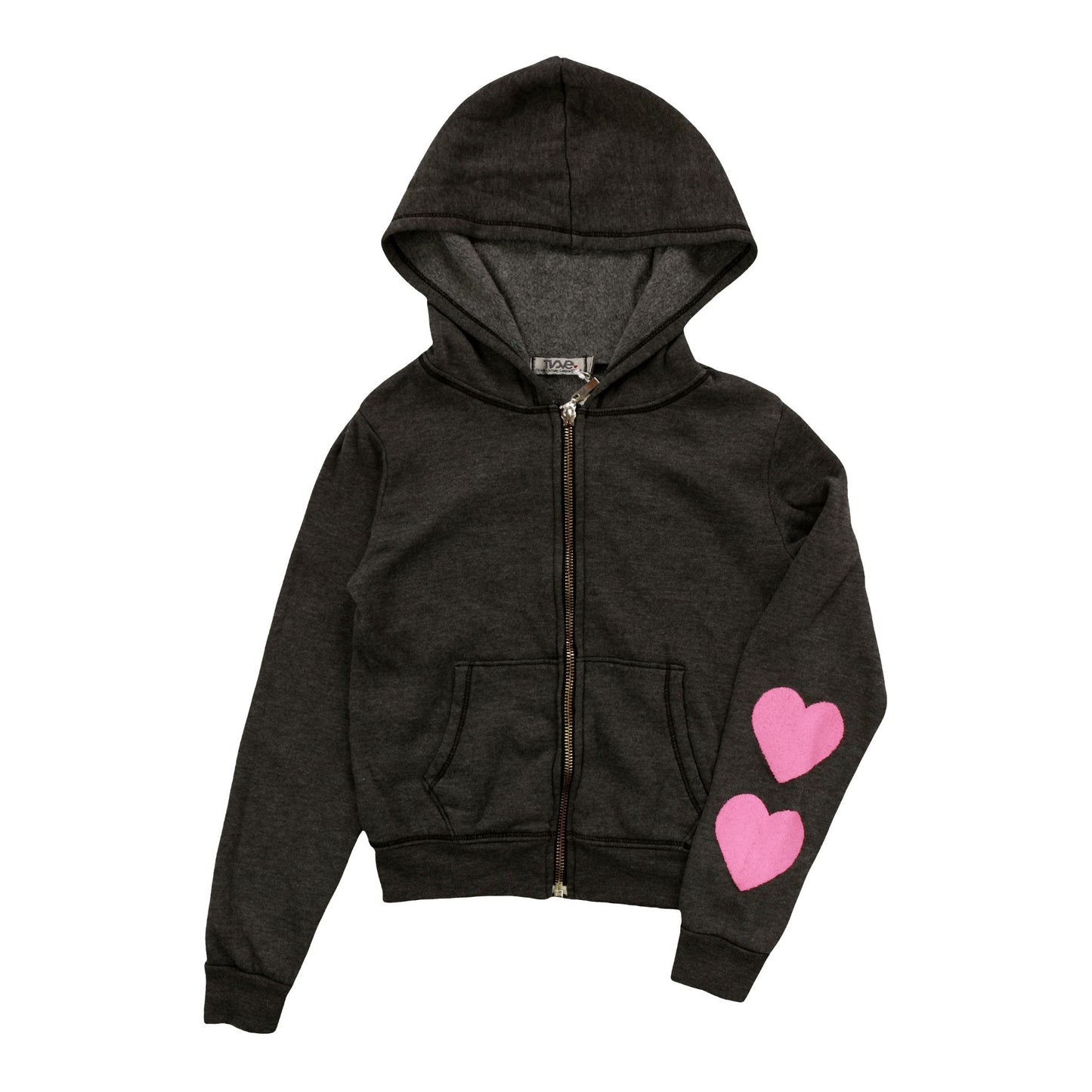 Heather Hooded Jacket (Two Fuzzy Hearts Print)