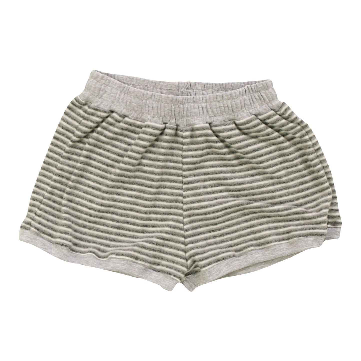 Easy Cuffed Shorts (Gray Stripes)