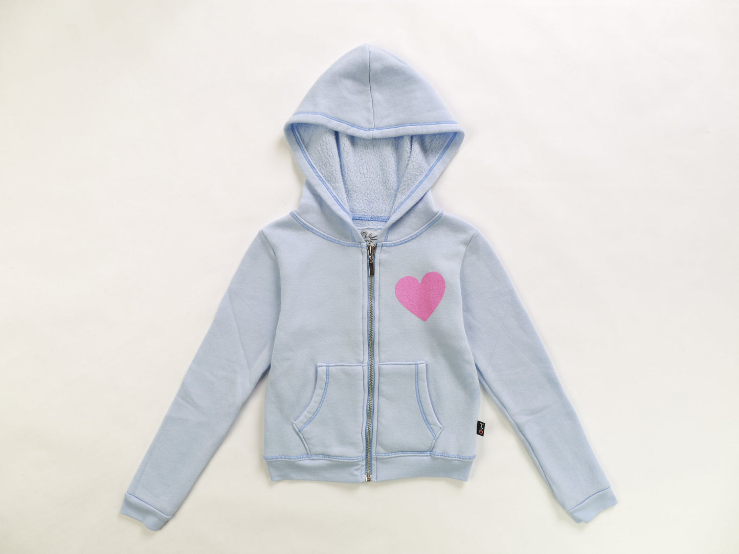 Hooded Jacket & Athletic Pants Set (Mini Pink Heart Print)