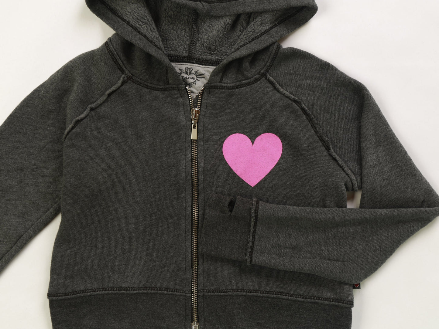 Signature Hooded Jacket & Athletic Pants Set (Mini Pink Heart Print)