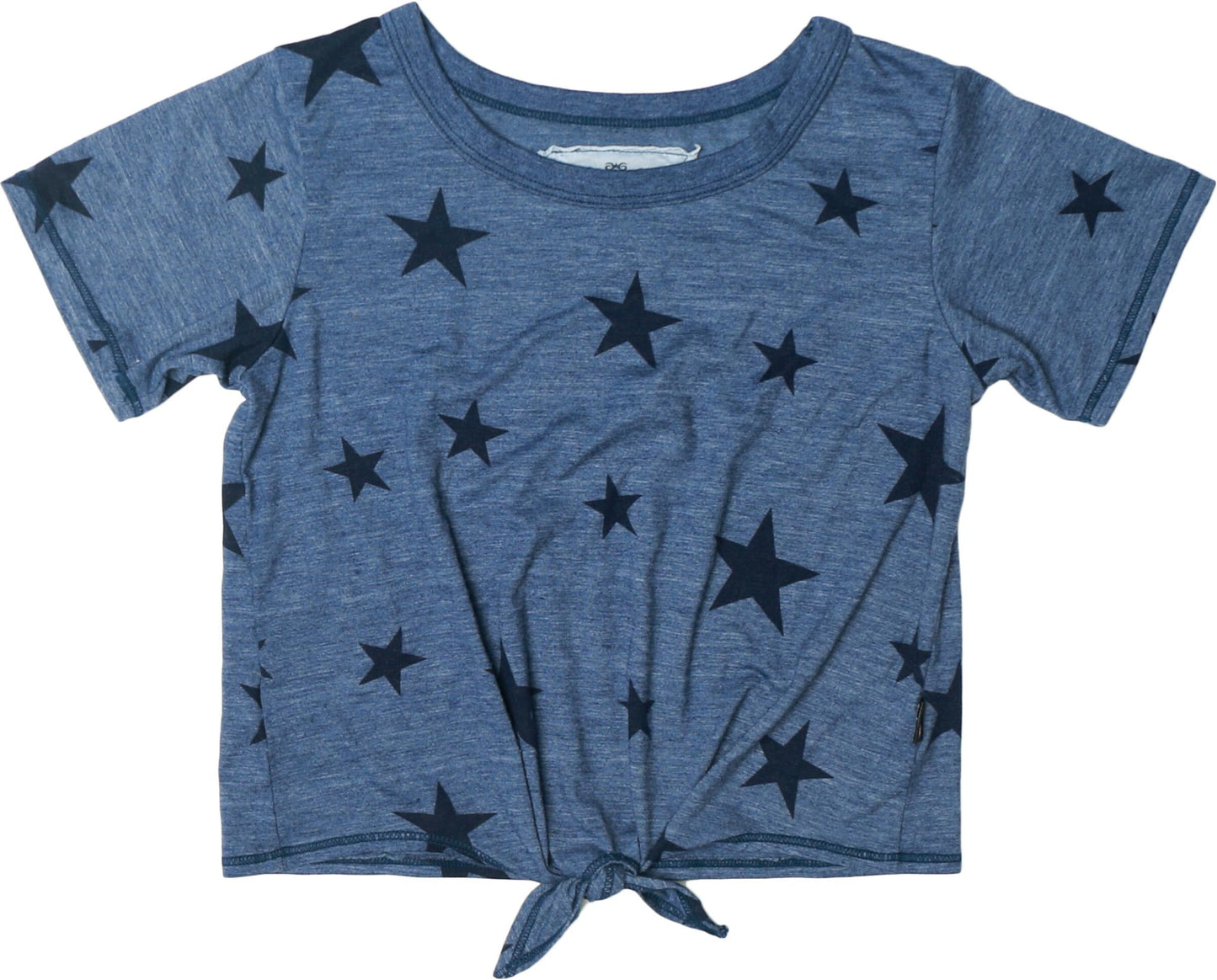 Tie-Front Tee (Charcoal Stars Pattern)