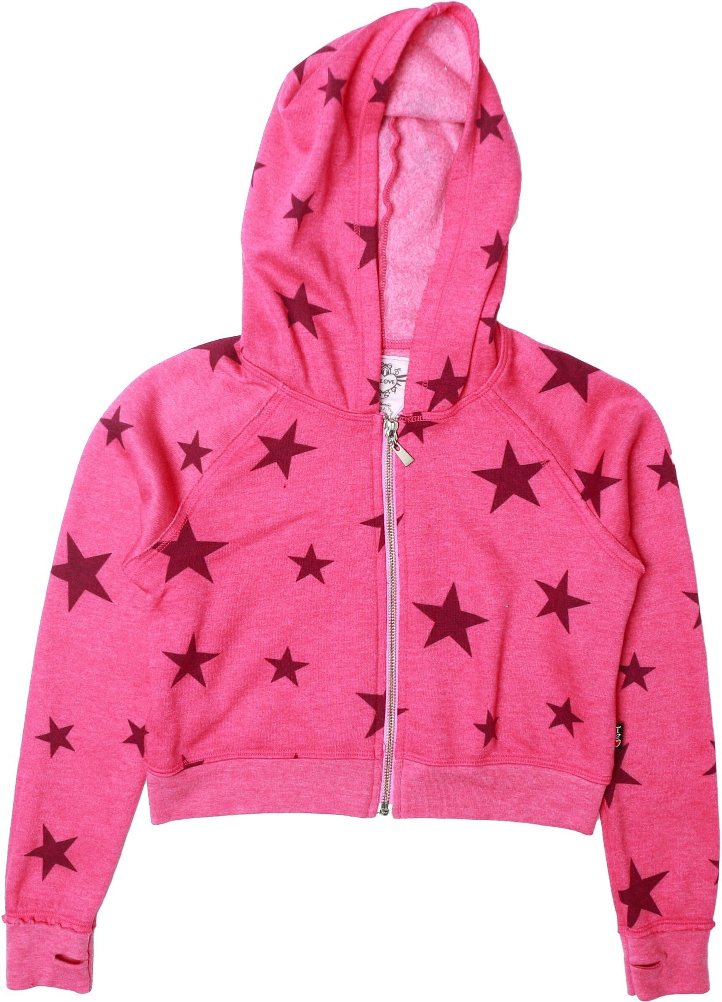 Signature Hooded Jacket with Thumbholes (Charcoal Stars Pattern)