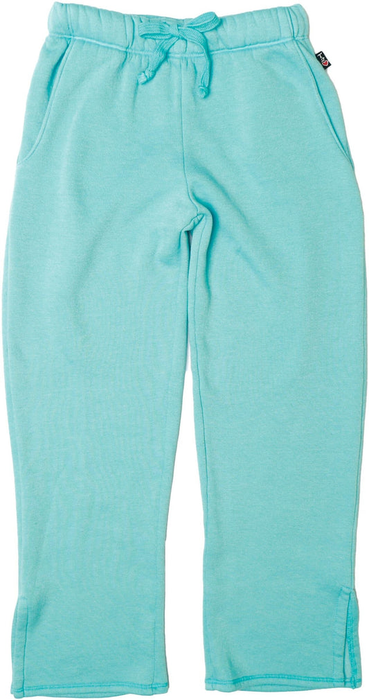 Heather Straight-Legged Pants with Side Slits