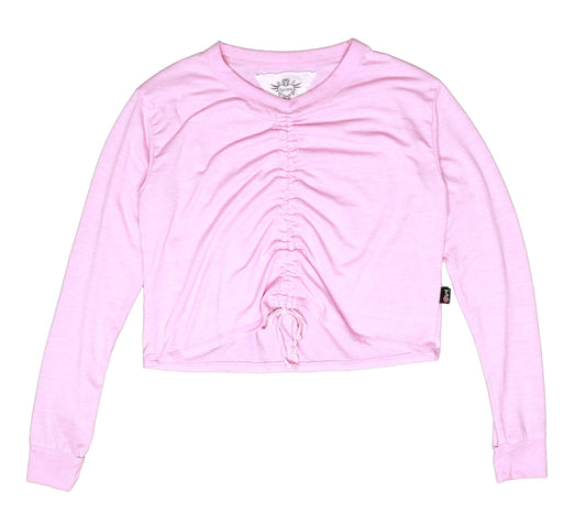 Heather Gather-Front Long-Sleeved Shirt