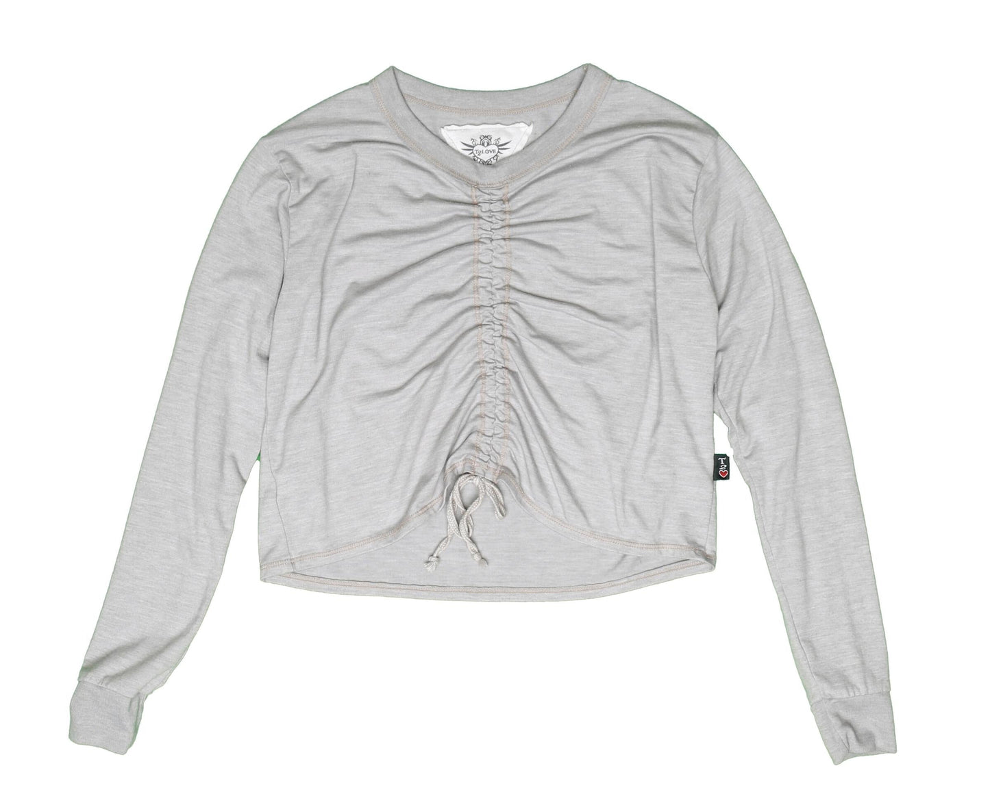 Heather Gather-Front Long-Sleeved Shirt