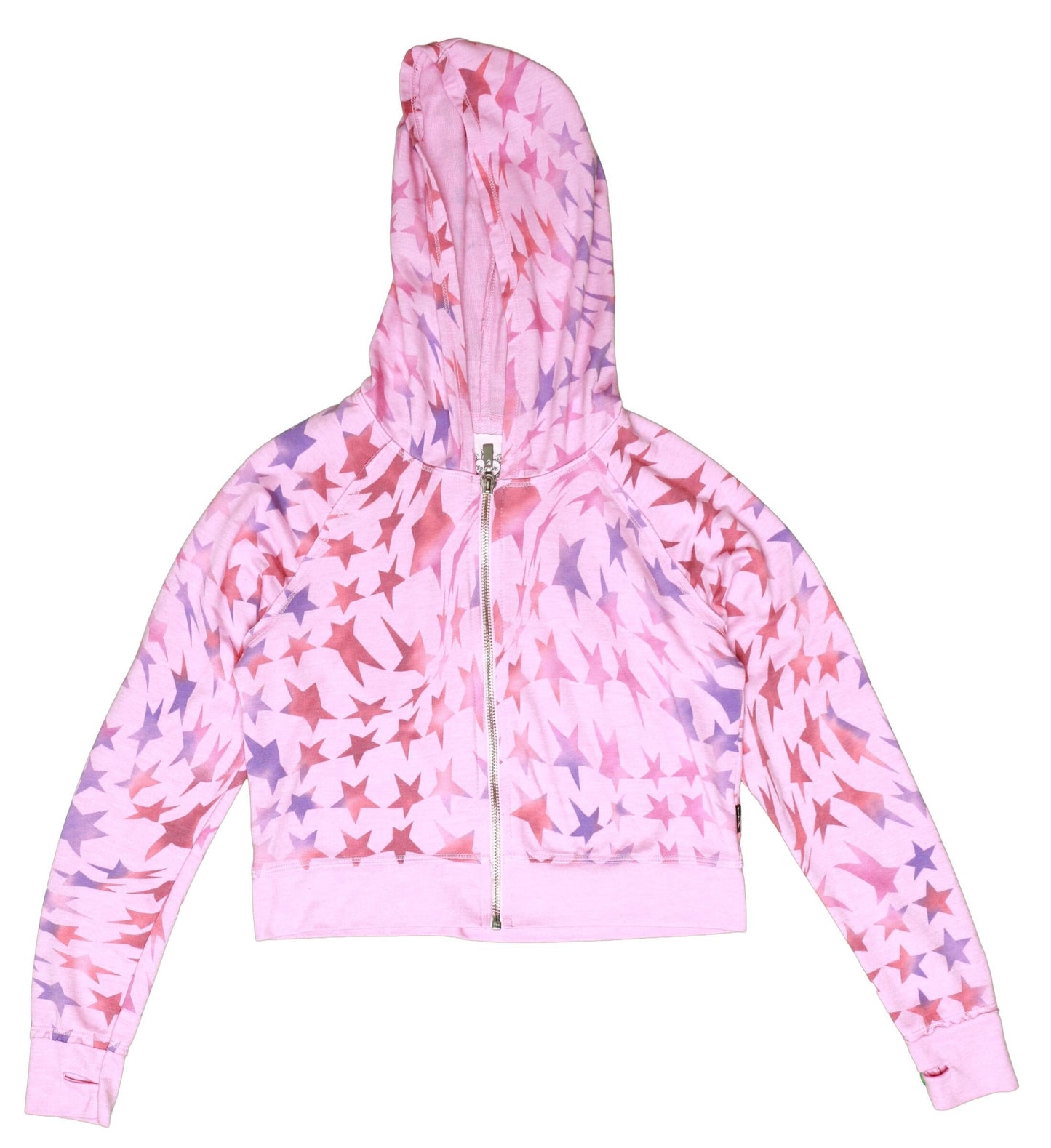 Signature Hooded Jacket with Thumbholes (Psychedelic Stars Pattern)