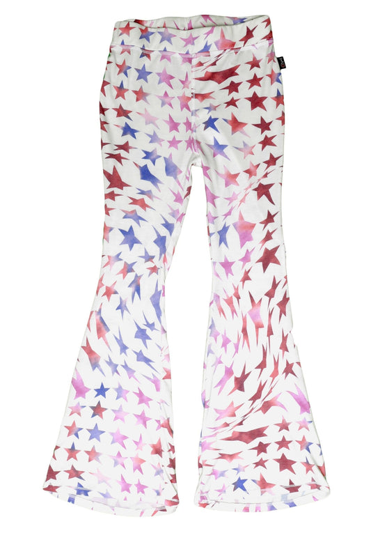 Flare Pants (French Terry Psychedelic Stars Pattern)