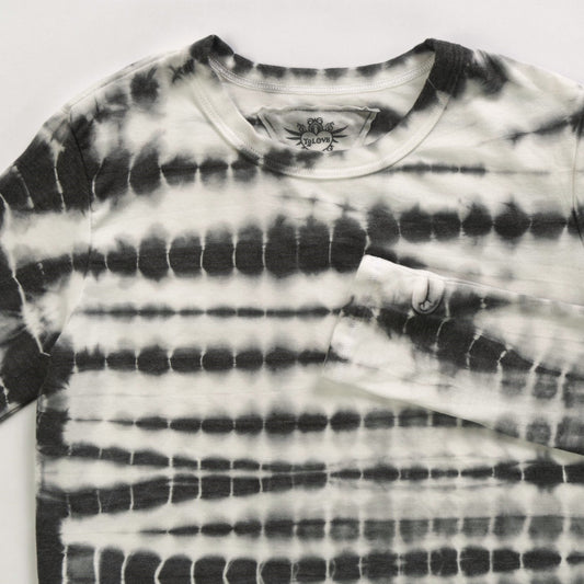 Long-Sleeved Boxy Tee with Thumbholes (Bamboo Tie-Dye)