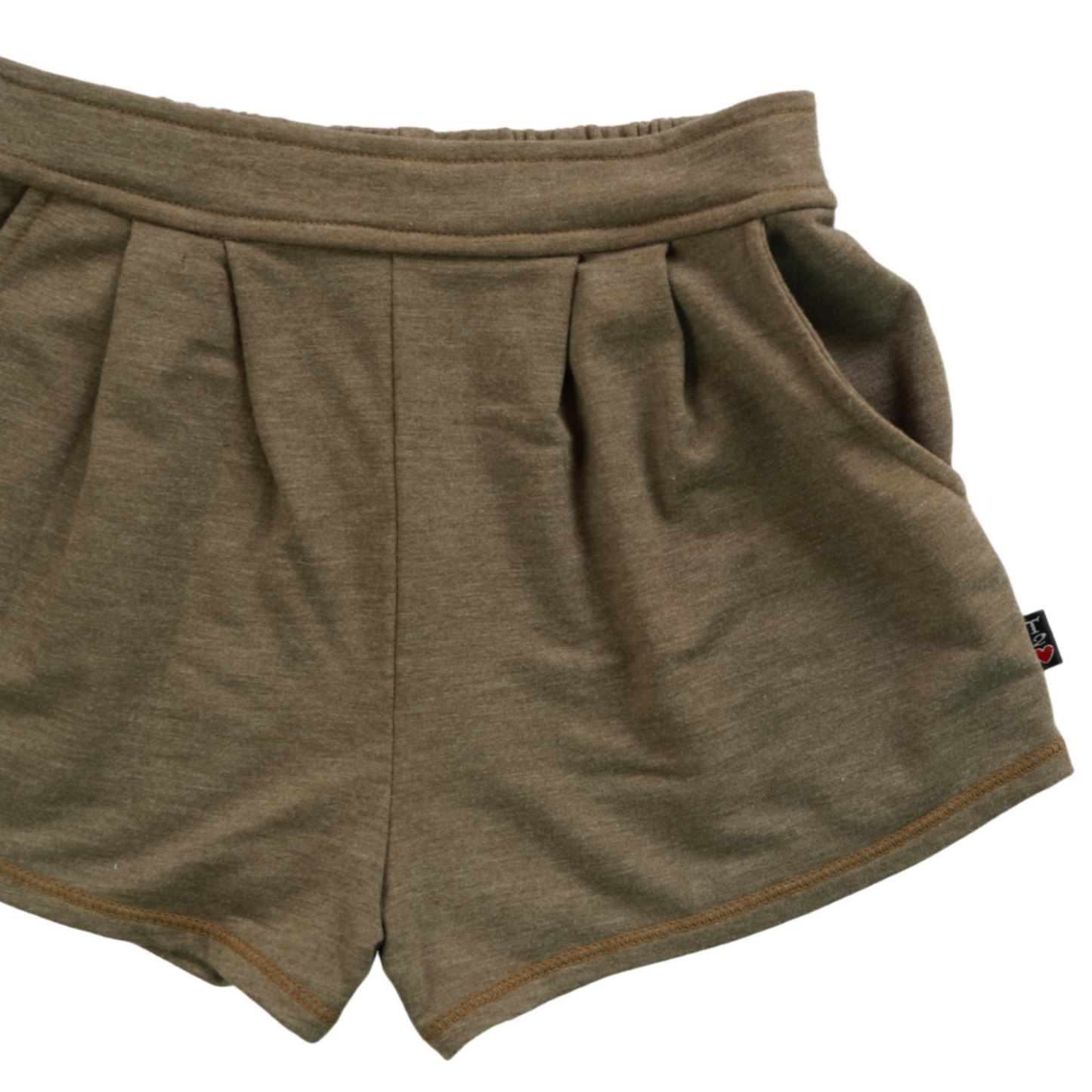 Heather Pleated Front Shorts
