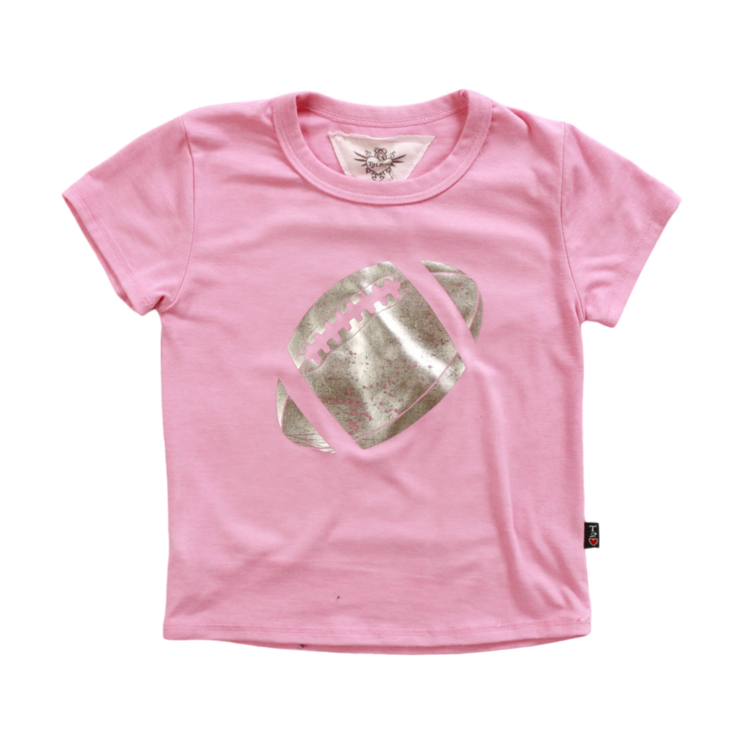 Signature Cap Sleeve Tee (Silver Football Print)