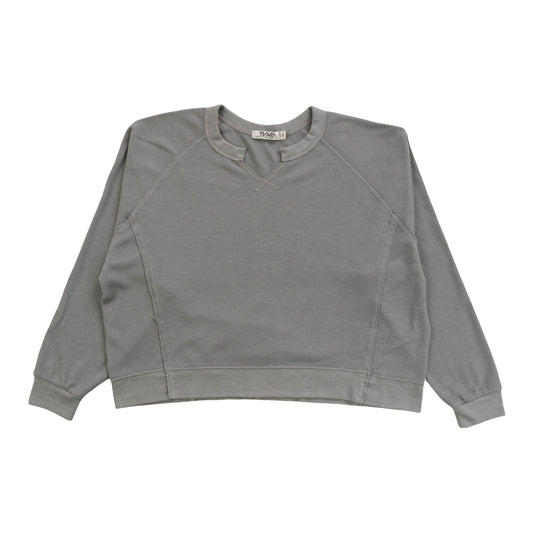 Heather Slit Neck Sweater