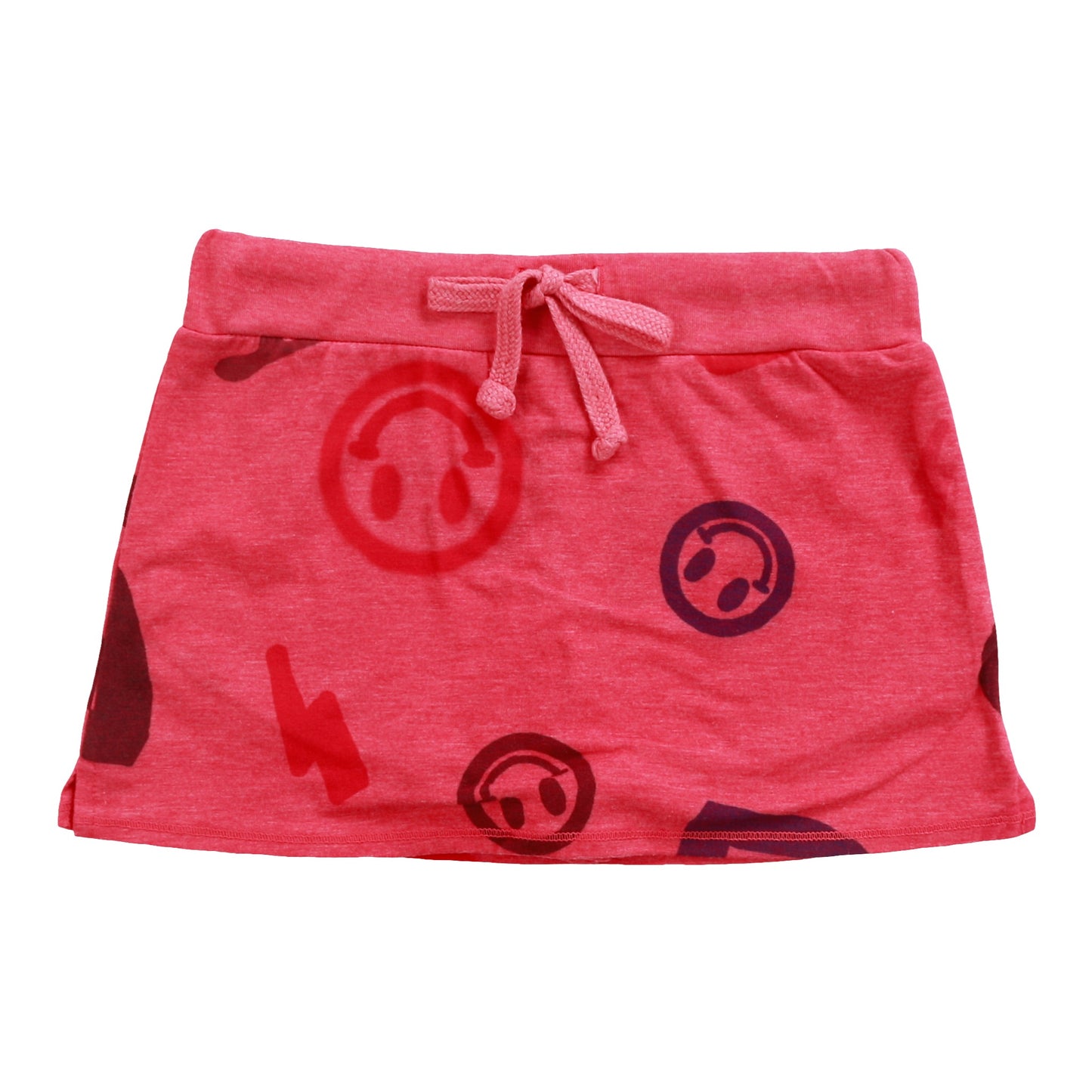 Heather Mini Skirt Shorts (Heart, Happy Face, Bolt Pattern)
