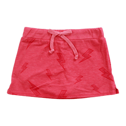 Heather Mini Skirt Shorts (Pink Bolt Pattern)