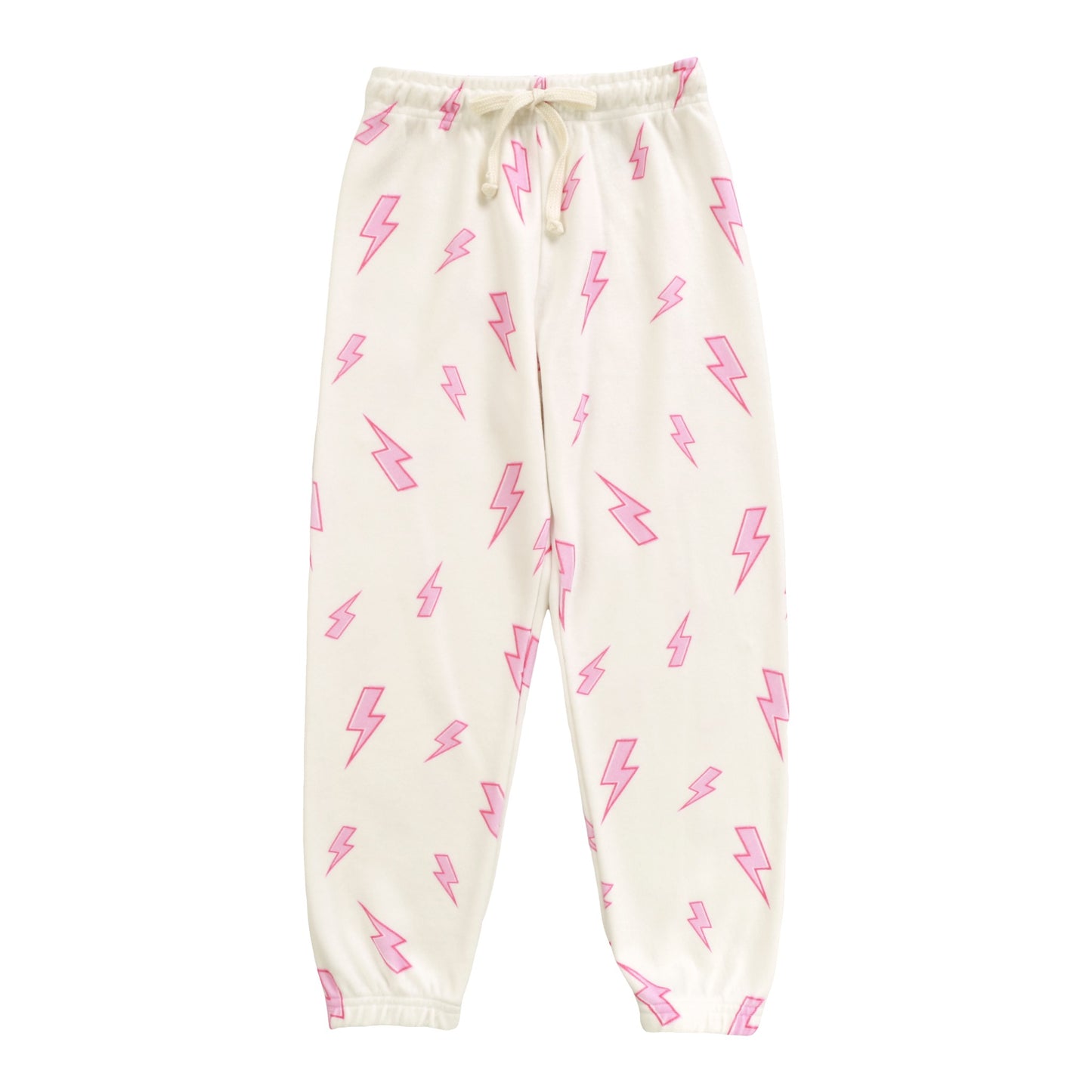 Athletic Pants (Reversed-Fabric Pink Bolt Pattern)