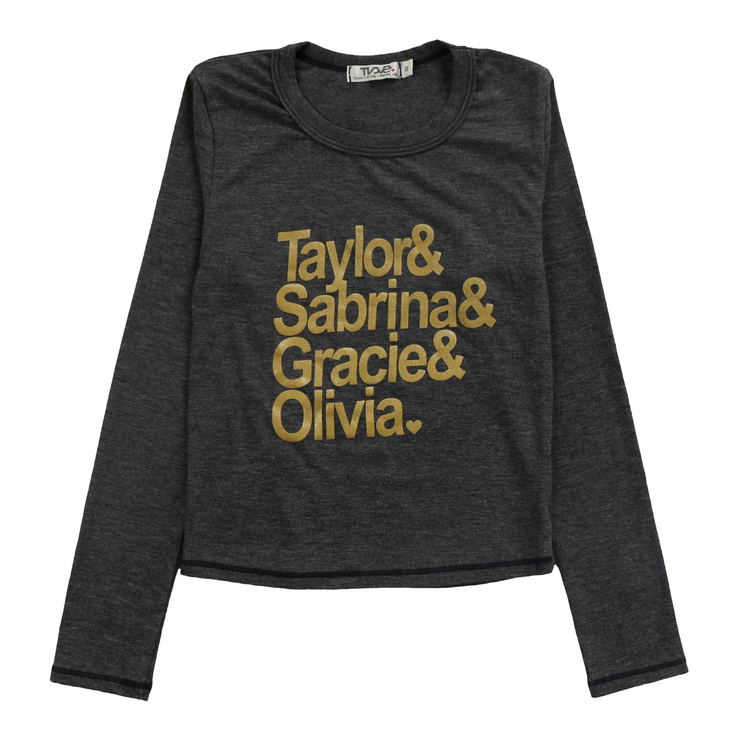 Heather Signature Long-Sleeved Shirt (Girls' Names Print)
