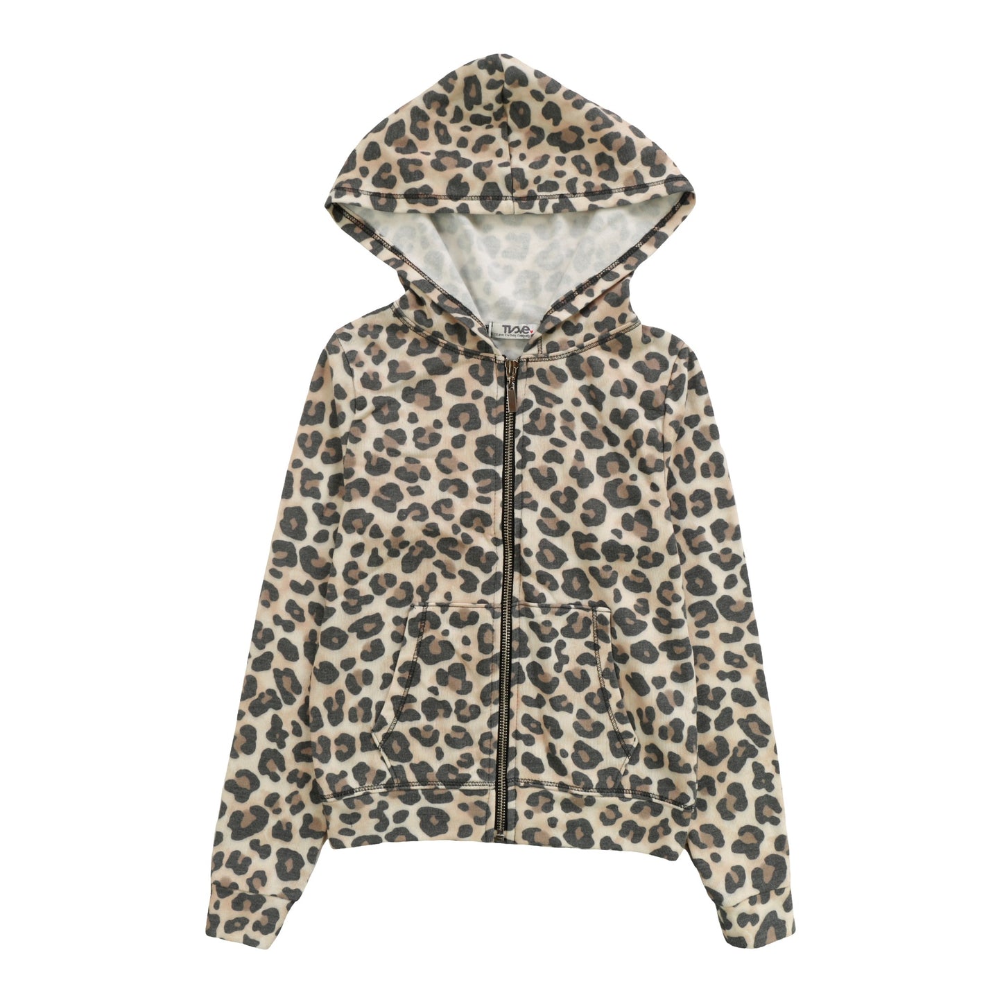 Heather Hooded Jacket (Leopard Pattern)