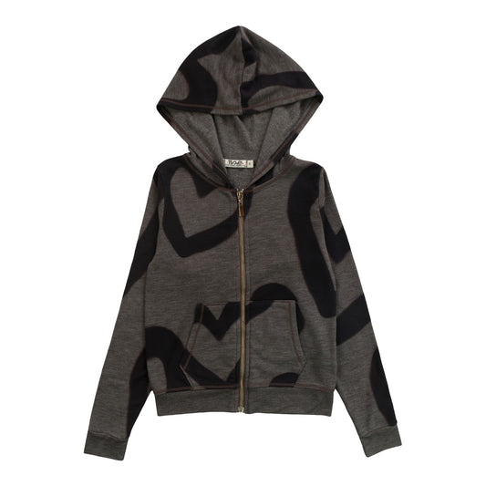 Heather Hooded Jacket (Large Heart Outlines Pattern)
