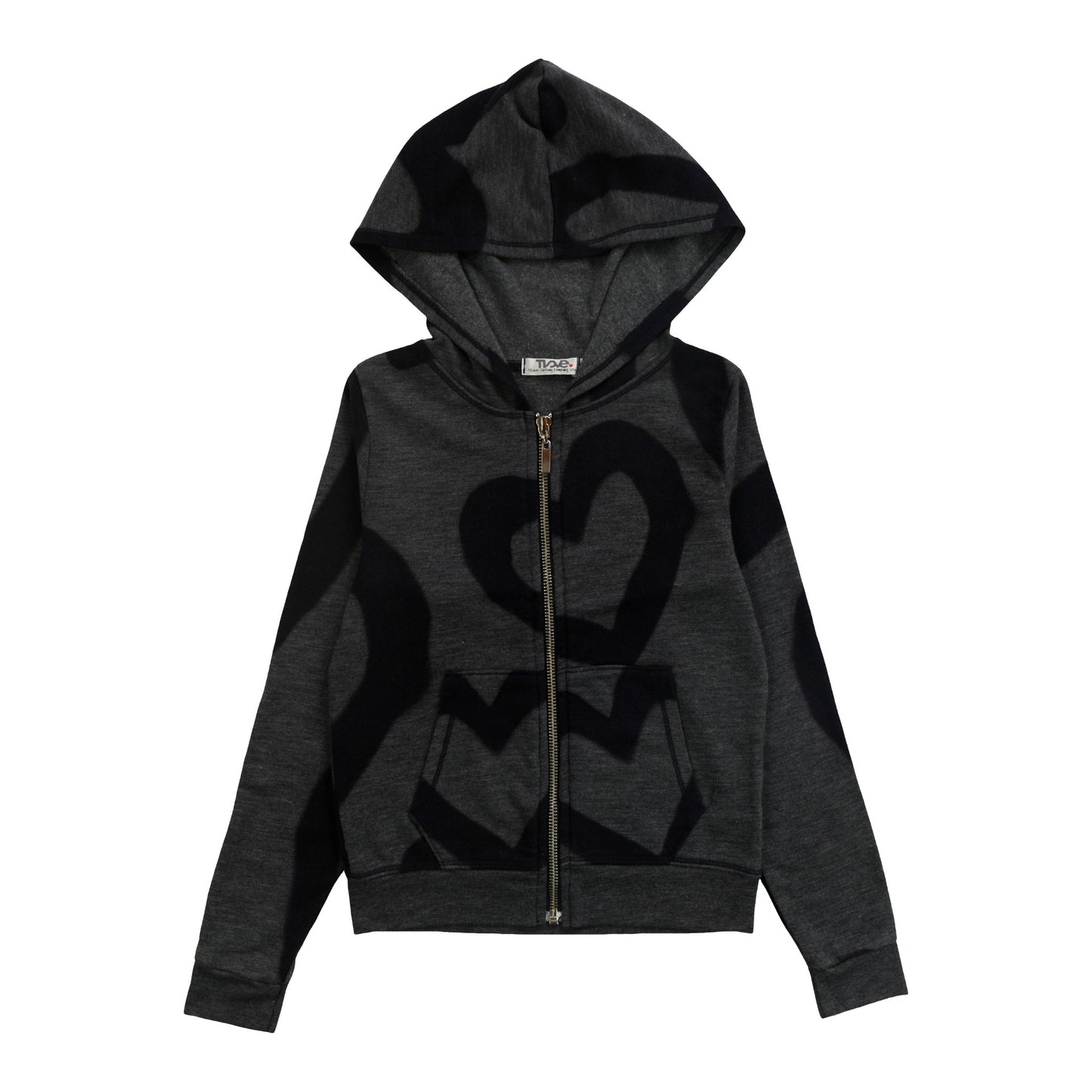 Heather Hooded Jacket (Large Heart Outlines Pattern)