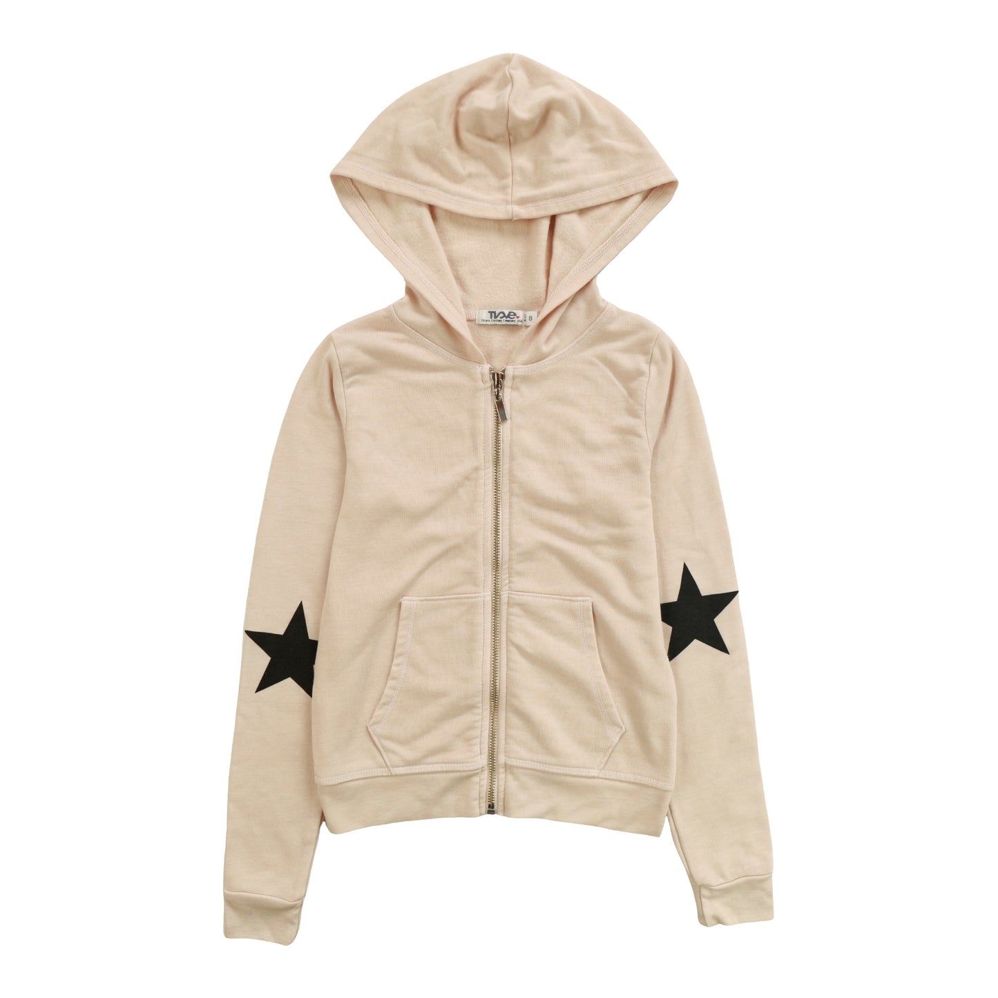 Heather Hooded Jacket (Black Star on Sleeve Print)