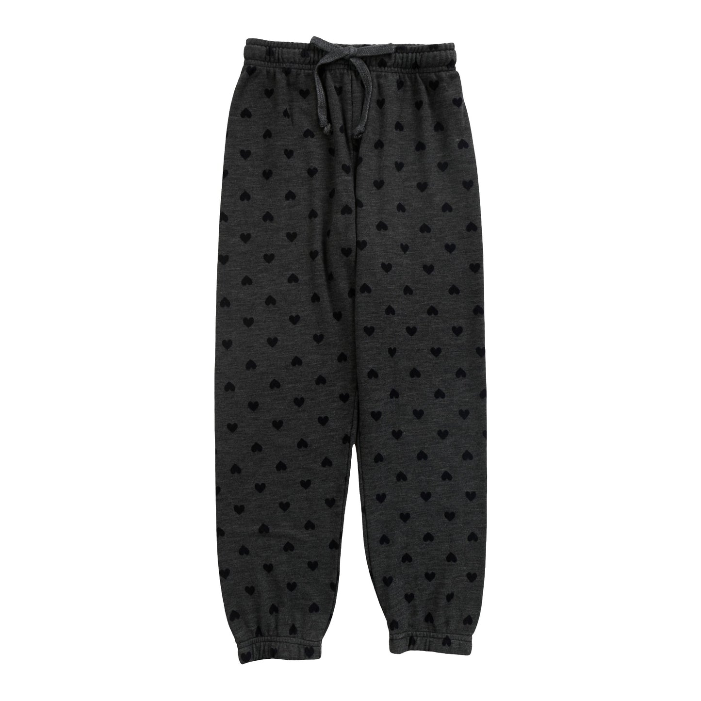 Heather Athletic Pants (Mini Black Hearts Pattern)