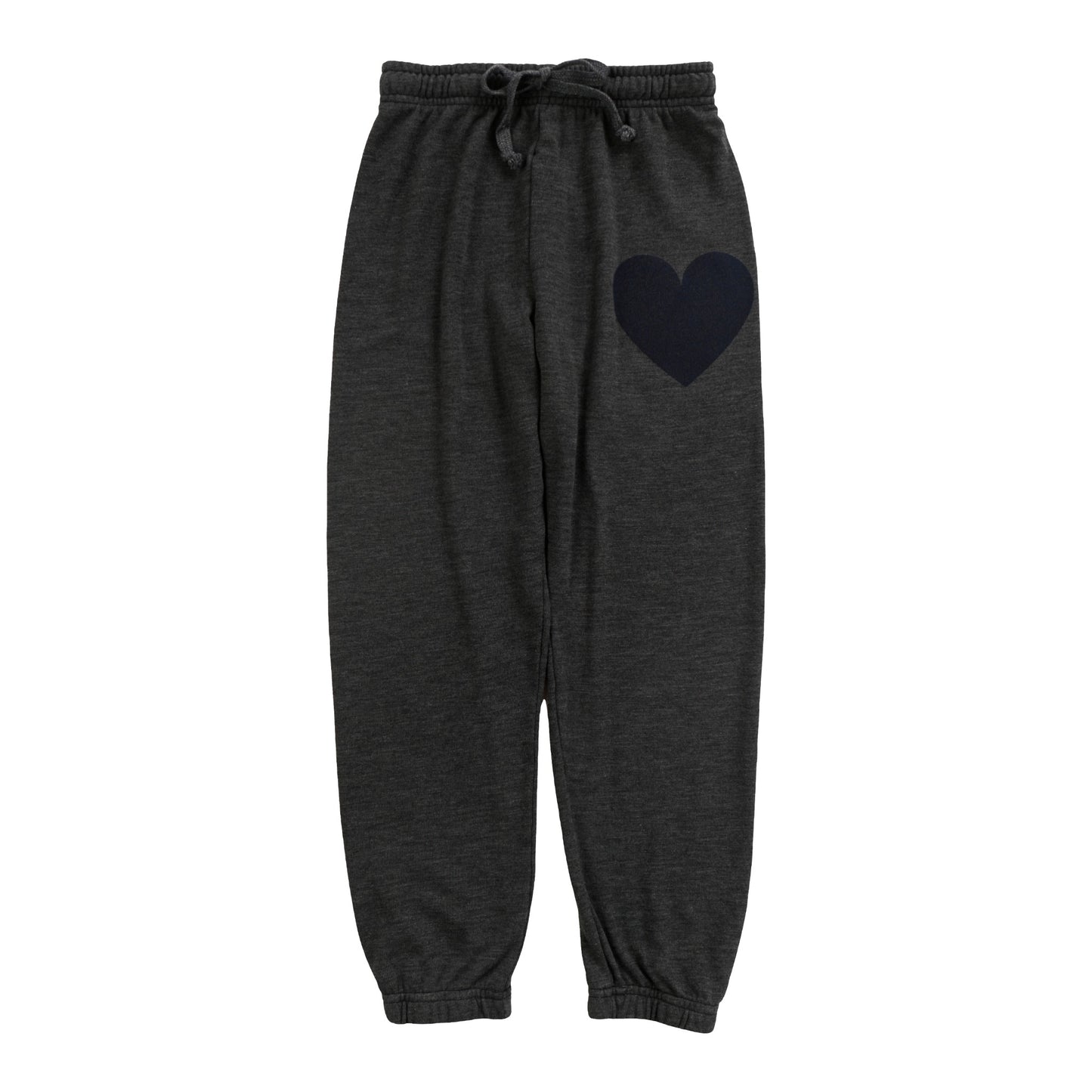 Heather Athletic Pants (Navy Heart Print)