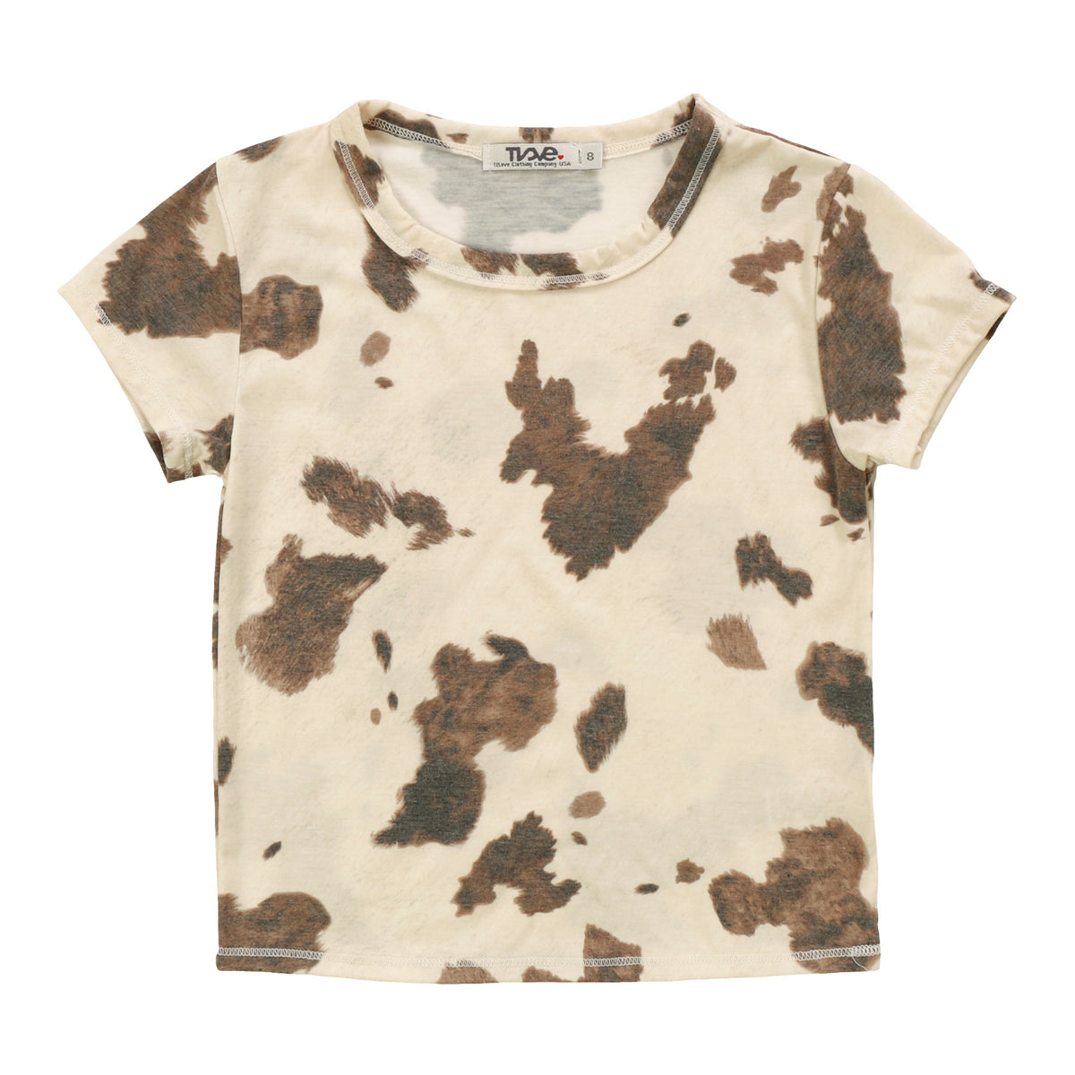 Signature Cap Sleeve Tee (Cow Pattern)
