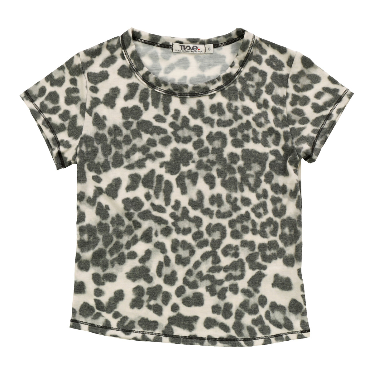 Signature Cap Sleeve Tee (Leopard Pattern)