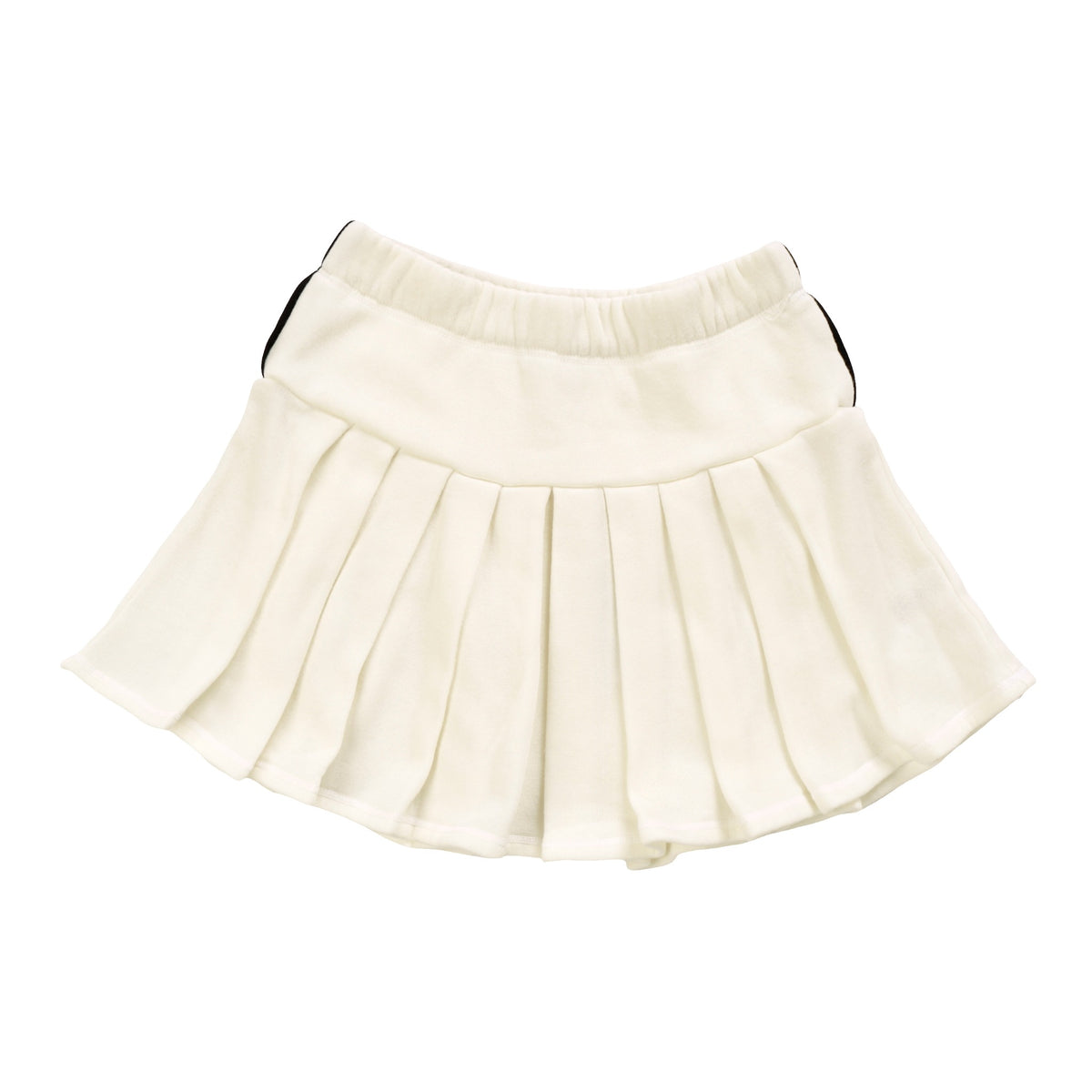 Pleated Skirt with Piping