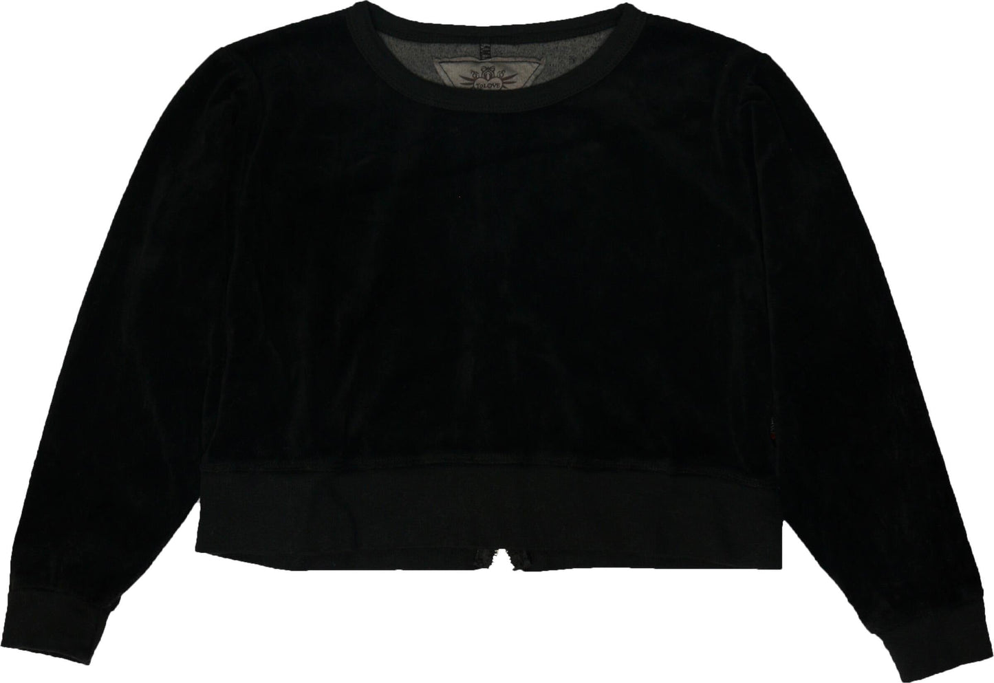 Long-Sleeve Short Top with Half-Back Zipper