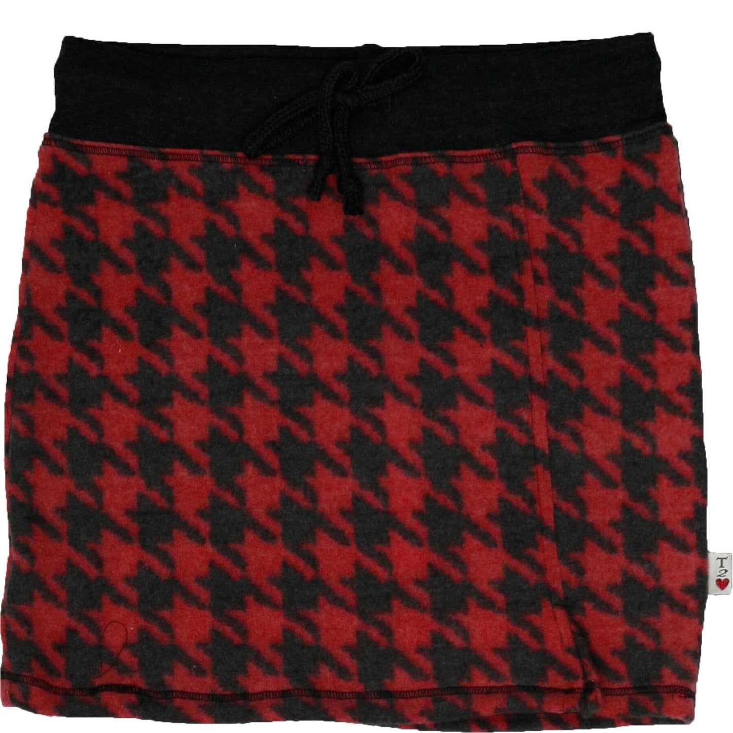 Mini Skirt with Side Slit (Houndstooth Pattern)