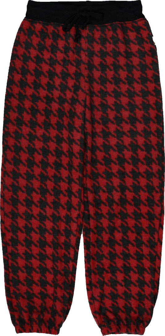 Wide-Legged Sweatpants (Houndstooth Pattern)