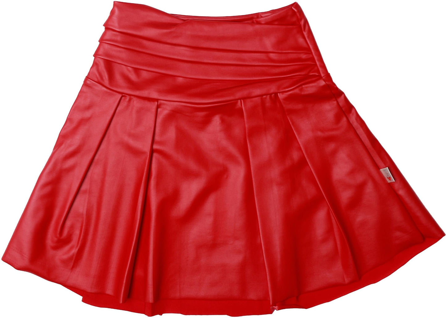 Layered-Waist Skirt (Pleather)