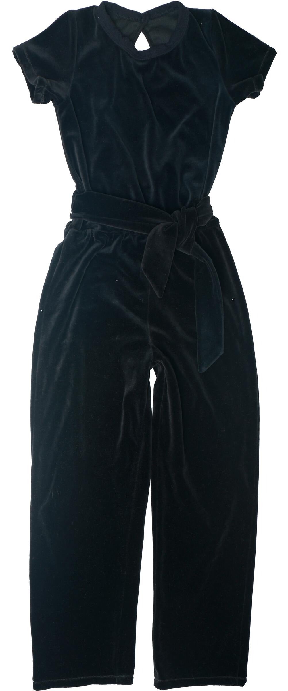 Tied-Belt Jumpsuit (Velour)