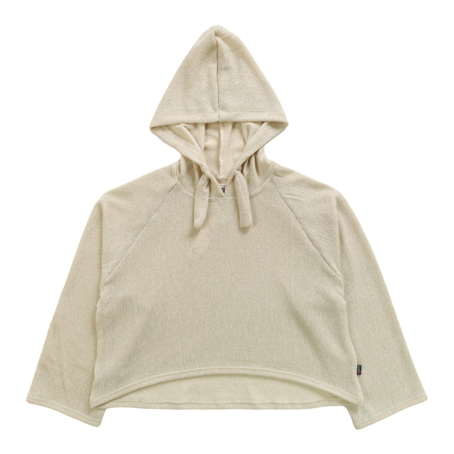 High-Low Hoodie (Metallic-Knit)