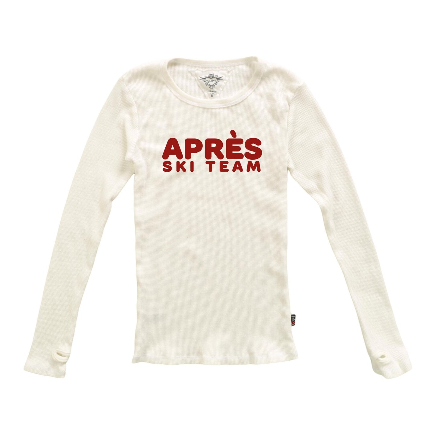 Classic Long-Sleeved Thermal Shirt with Thumbholes ("APRÉS SKI TEAM")
