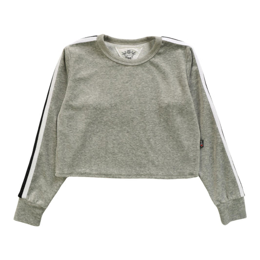 Long-Sleeved Crew with Sports Stripe