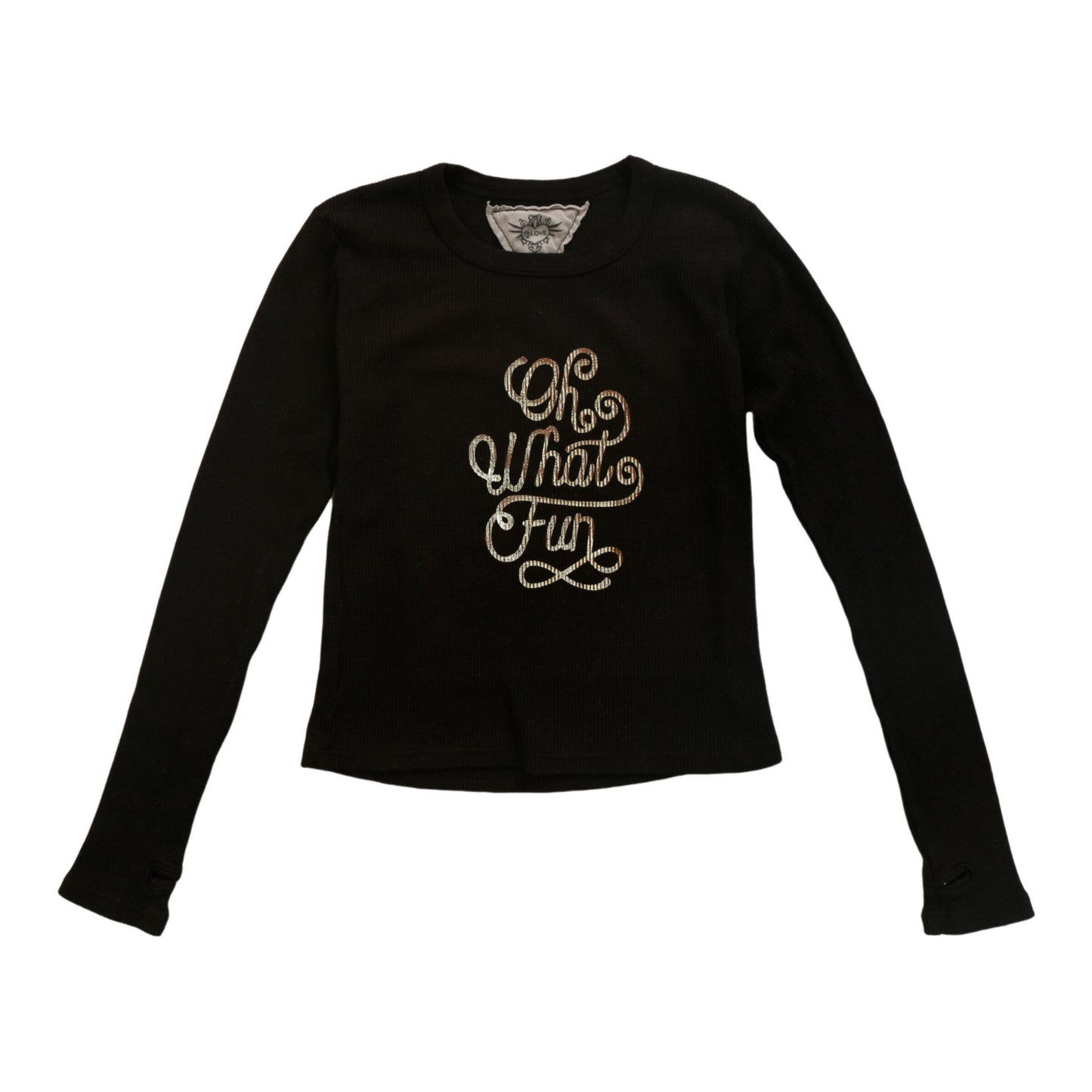 Signature Long-Sleeved Thermal Shirt with Thumbholes ("Oh What Fun")