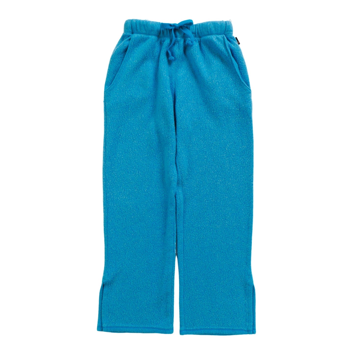 Straight-Legged Pants with Side Slits (Reversed-Fabric)