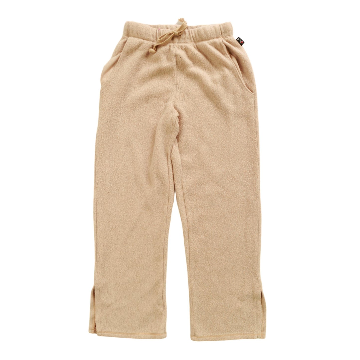Straight-Legged Pants with Side Slits (Reversed-Fabric)
