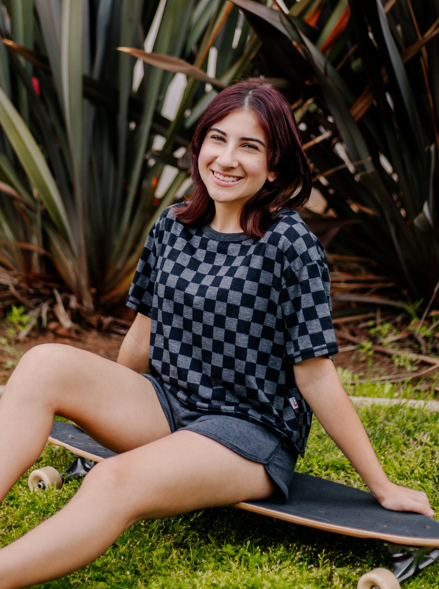 Boxy Tee (Checker Pattern)