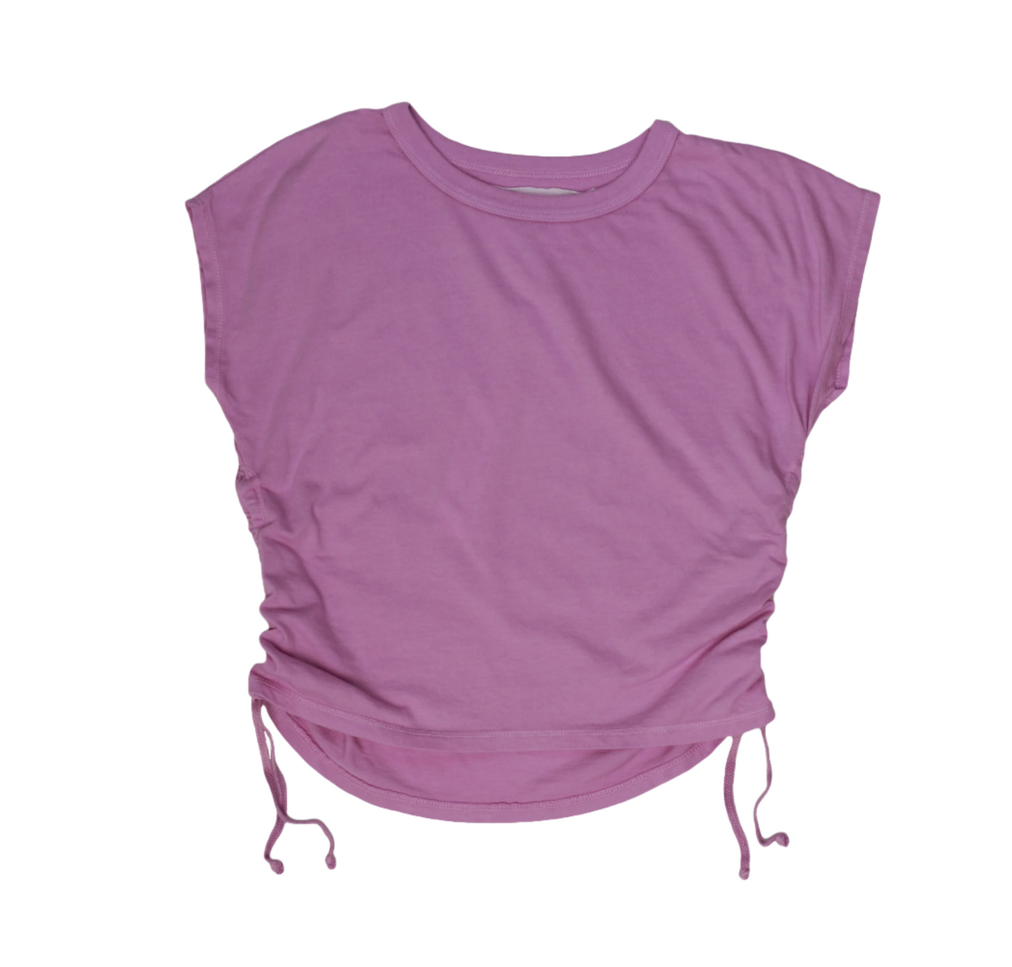 Muscle Tee with Gathered Side Tie