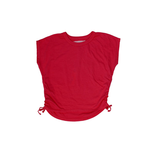 Muscle Tee with Gathered Side Tie
